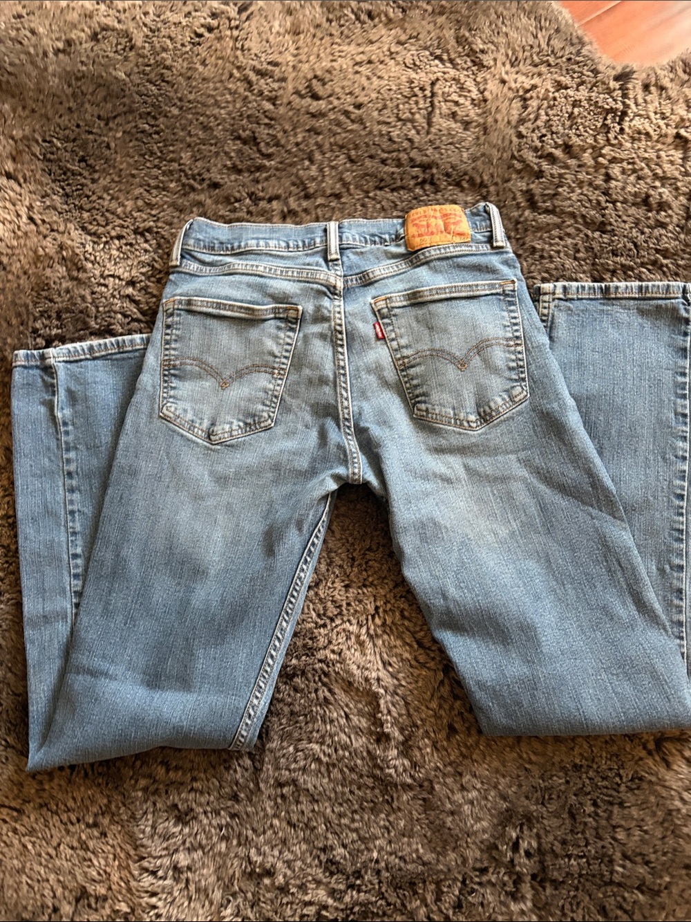 Levi's 505 Light Blue Vintage-Style Back-Pocket Jeans